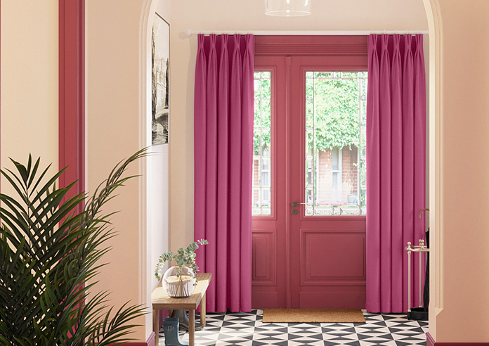 Kyoto Faux Silk, Pink Rouge - Made to Measure Curtains - Image 3